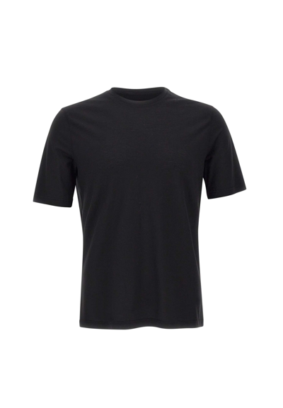 Filippo De Laurentiis Crêpe Cotton T-shirt In Black