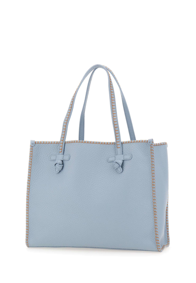 Gianni Chiarini Marcella Leather Bag In Light Blue