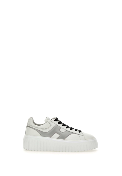 HOGAN H-STRIPES LEATHER SNEAKERS