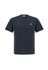 Stone Island Classic Small Logo Tee In Blue
