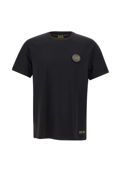 Ea7 Viscose T-shirt In Black