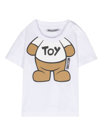 Moschino Babies' T-shirt Con Logo In White