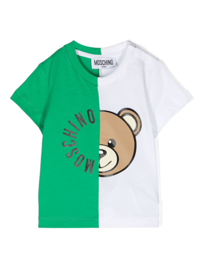 Moschino Babies' T-shirt Con Logo In Green