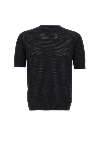 Filippo De Laurentiis Cotton Sweater In Black