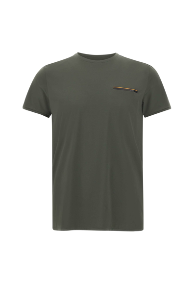 Rrd - Roberto Ricci Design Oxford Pocket Shirty T-shirt In Green