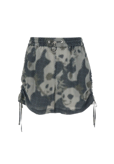 Iceberg Silk Blend Shorts In Grey