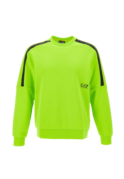 Ea7 Cotton Sweatshirt In Green