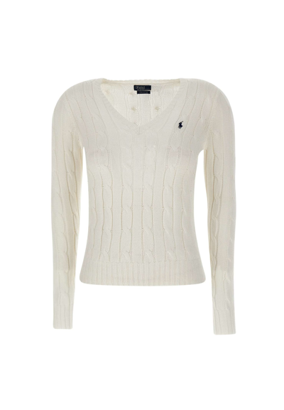 Polo Ralph Lauren Classic Pima Cotton Sweater In White