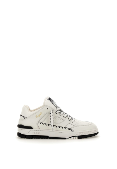 Axel Arigato Area Lo Stitch Leather Sneakers In White-black