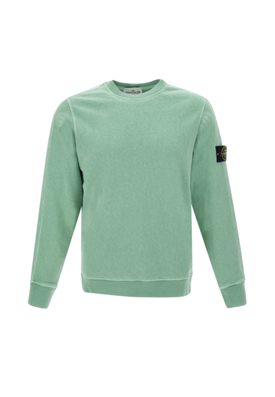 Stone Island Cotton Sweatshirt In Green