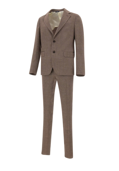 Brian Dales Linen And Wool Two-piece Suit In Brown