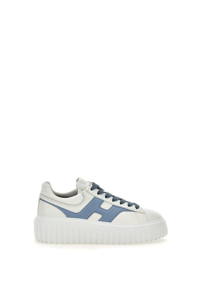 Hogan Trainers H-stripes In White/light Blue