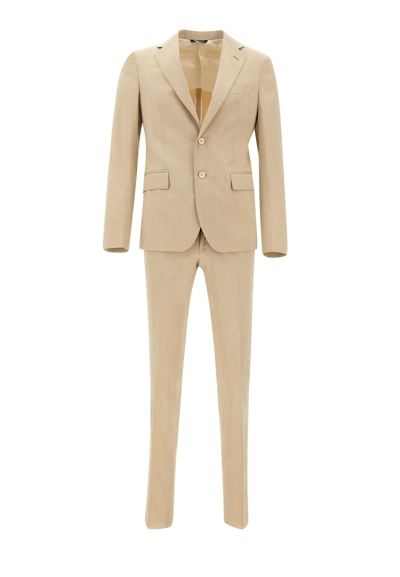 Brian Dales Fresh Wool Two-piece Suit In Beige