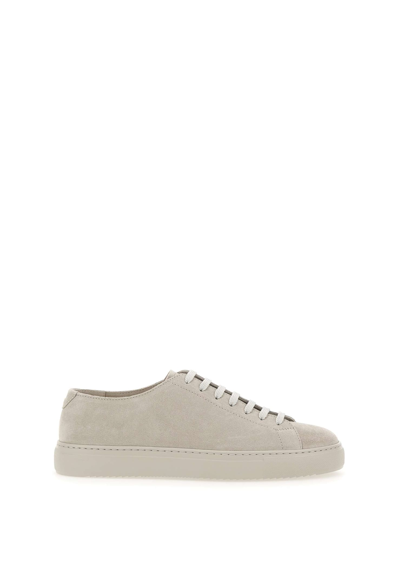 Doucal's Wash Suede Sneakers In Beige