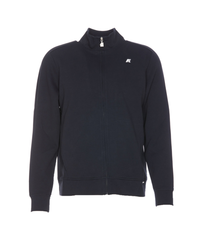 K-way Short High Neck Ribbed Cuffs Jacket In Black
