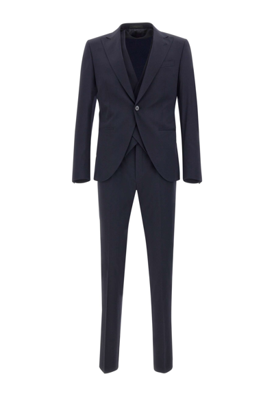 Corneliani Three-piece Suit In Blue