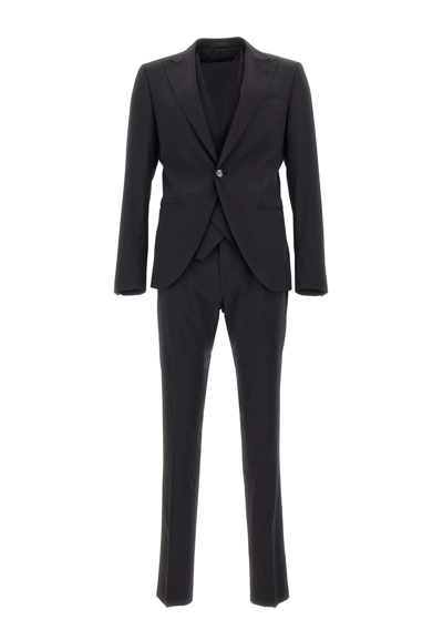 Corneliani Three-piece Suit In Black