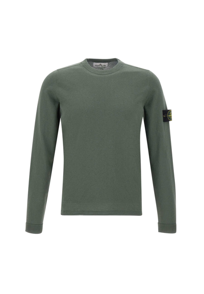 Stone Island Cotton Sweater In Green