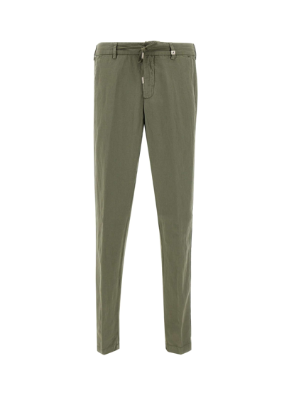 Myths Apollo Linen And Cotton Trousers In Green