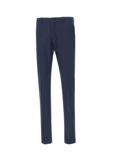 Incotex Cotton Poplin Trousers In Grey