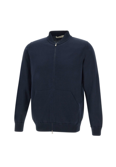 Filippo De Laurentiis Cotton Sweater In Blue