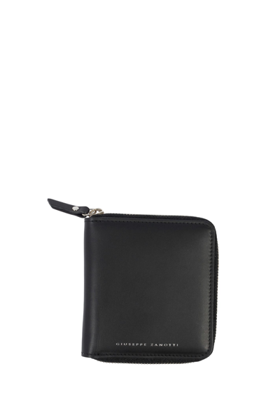 Giuseppe Zanotti Leather Wallet In Black