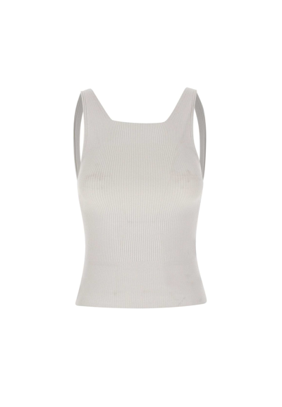 Iceberg Viscose Fabric Top In White