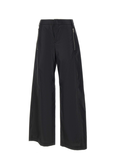 Iceberg Cinched Cotton Trousers In Black