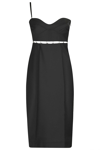 Anna October Mid-length Sheath Dress With Sweetheart Neckline In Black