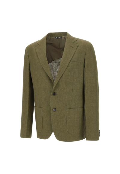 Brian Dales G36t Linen Blazer In Green