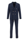 Eleventy Wool Silk Linen Tailored Suit In Blue