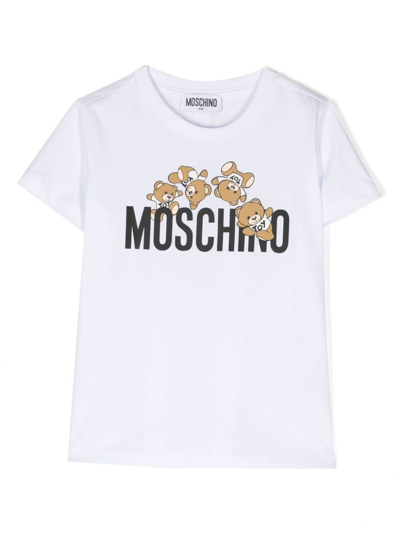 Moschino Kids' T-shirt Con Logo In White