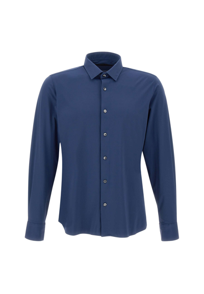 Rrd - Roberto Ricci Design Oxford Open Shirt In Blue