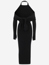 Jacquemus La Robe Doble Wool-blend Midi Dress In Black