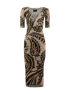Etro Printed Tulle Midi Dress In Fantasia