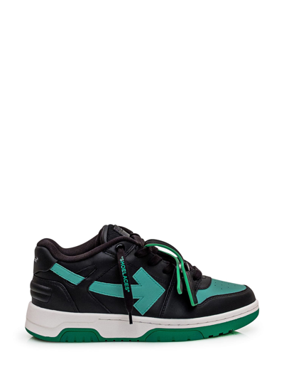 Off-white Kids' Out Of Office Sneaker In Black Green