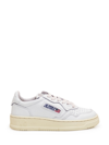 Autry Medalist Low Sneaker In Leat/leat Wht/wht