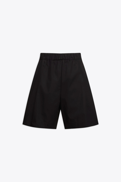 Laneus Baggy Cotton Shorts In Black