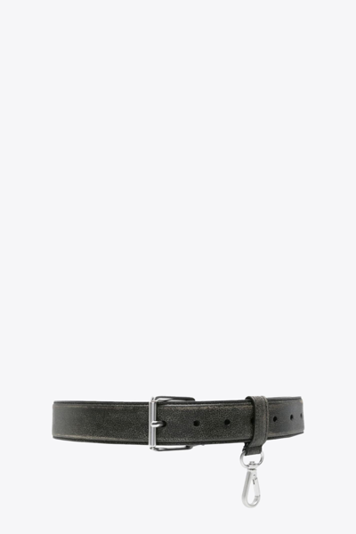 Mm6 Maison Margiela Distressed Leather Belt In Tortora