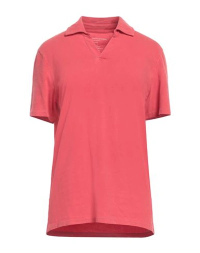 Majestic Filatures Man Polo Shirt Red Size M Cotton, Elastane