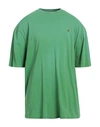 Acne Studios Man T-shirt Green Size S/m Cotton In Green