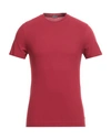 Zanone Man T-shirt Brick Size 36 Cotton In Red