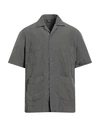 Aspesi Man Shirt Lead Size L Polyester, Polyamide In Grey