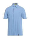 Drumohr Man Polo Shirt Light Blue Size 3xl Cotton