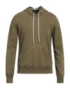 Paolo Pecora Man Sweatshirt Military Green Size Xl Cotton In Green