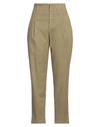 Dondup Woman Pants Khaki Size 29 Linen, Lyocell, Elastane In Beige