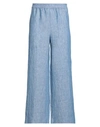 Fabiana Filippi Woman Pants Light Blue Size 8 Linen
