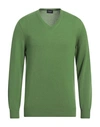 Drumohr Man Sweater Green Size 40 Cashmere In Green