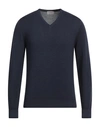 Gran Sasso Man Sweater Blue Size 38 Virgin Wool In Navy Blue