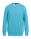 Drumohr Man Sweater Light Blue Size 46 Cotton